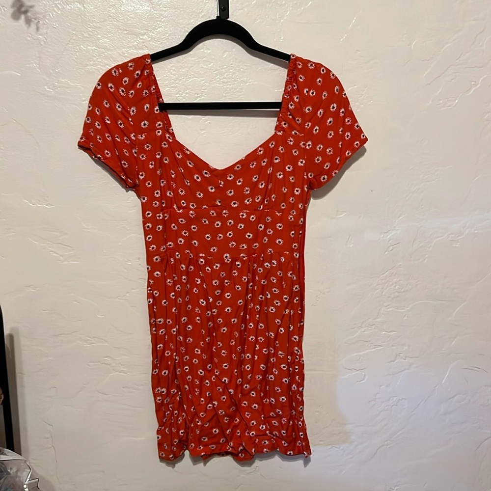 RVCA sundress floral orange